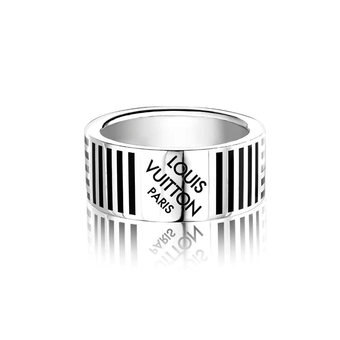18K Louis Vuitton Damier Black Ring