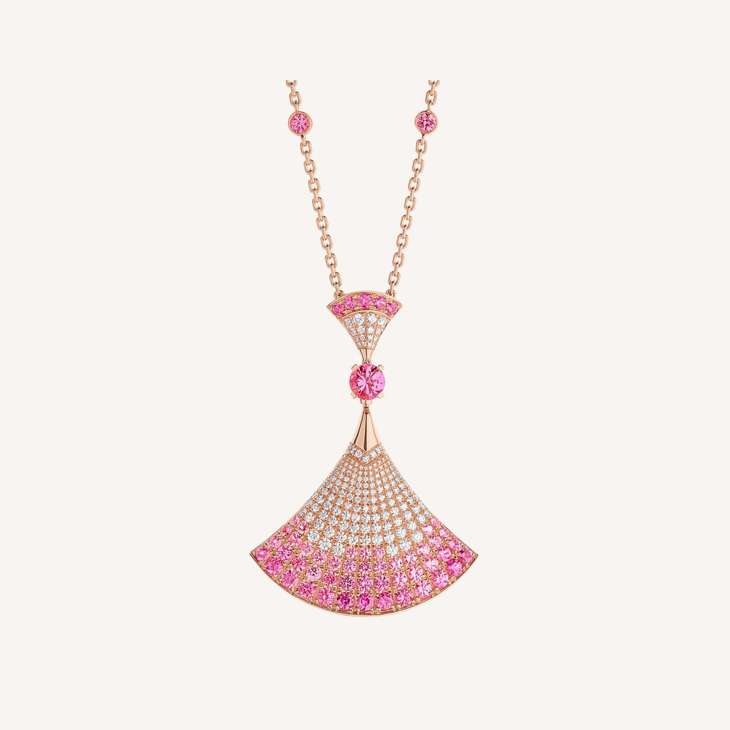 18K BVLGARI DIVAS' DREAM Pink Diamonds Necklace