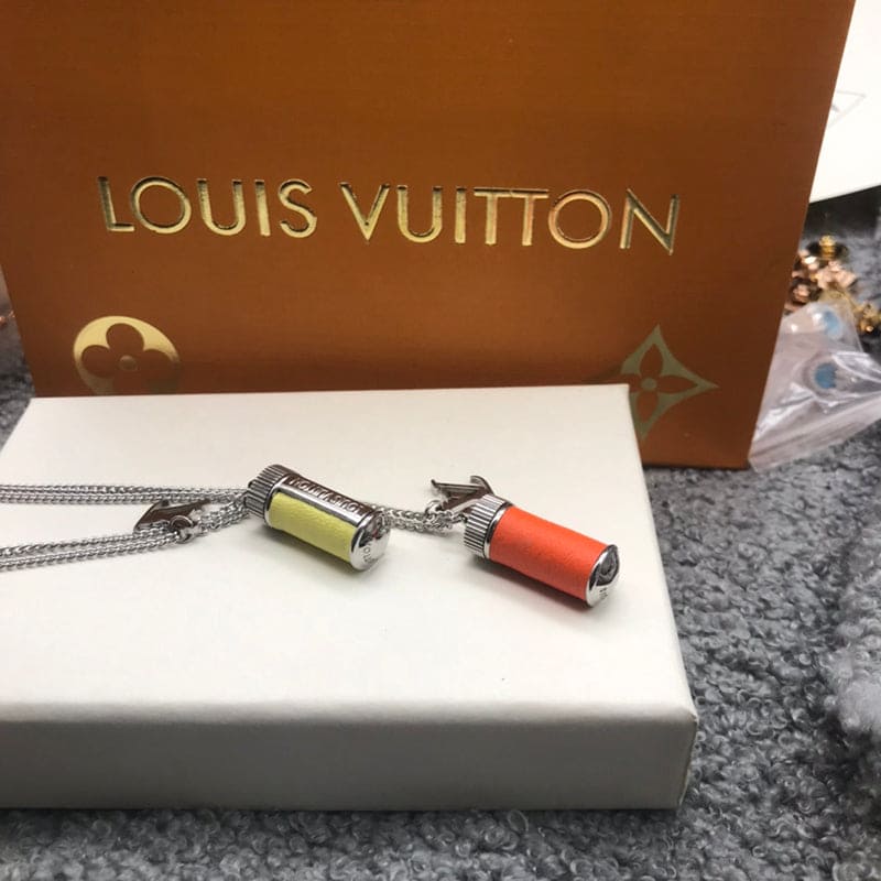 18K Louis Vuitton Orange Collier Fluo Charms Vintage Necklace