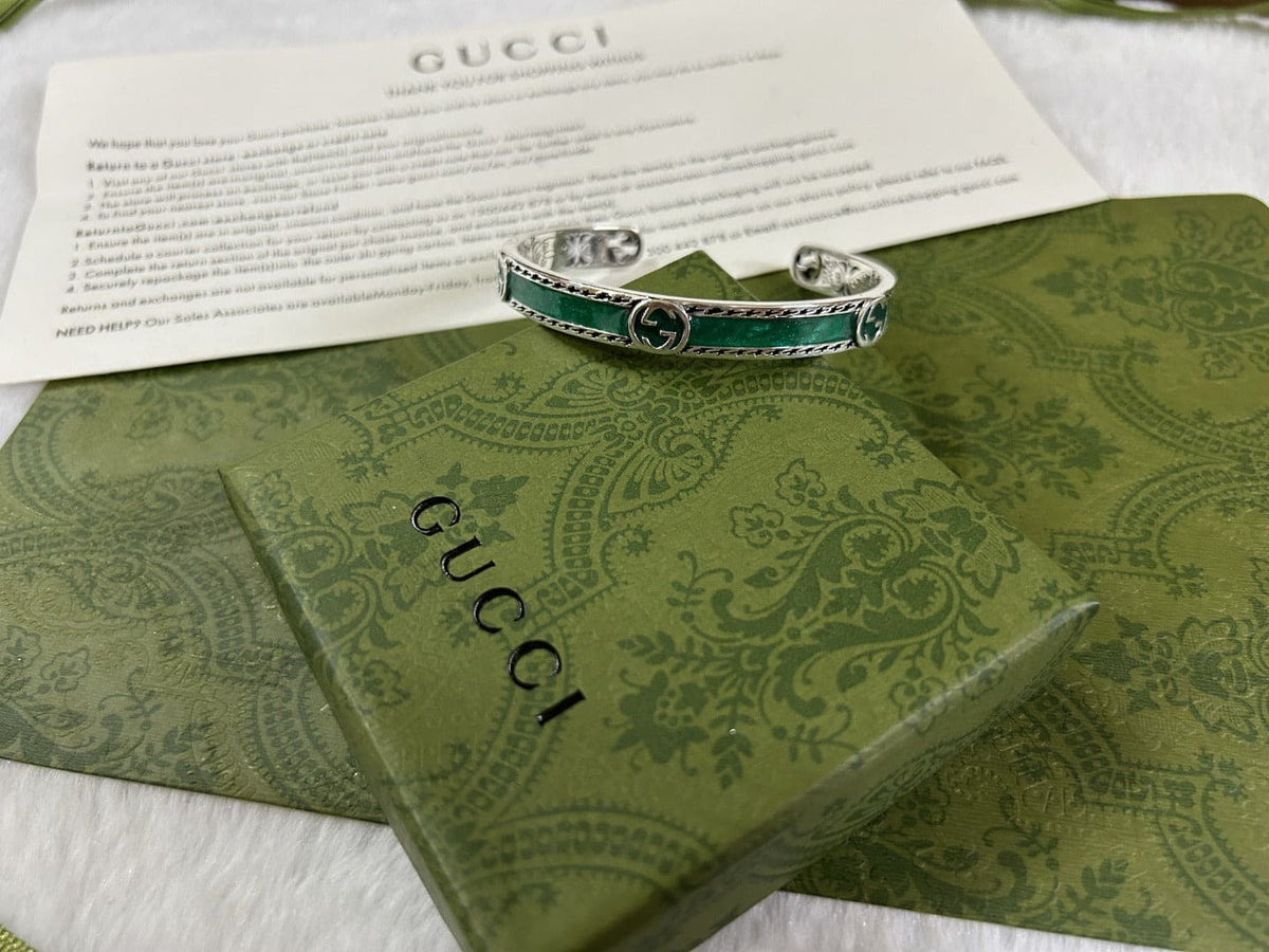 Double Gucci Interlocking Gucci Bangle Bracelet