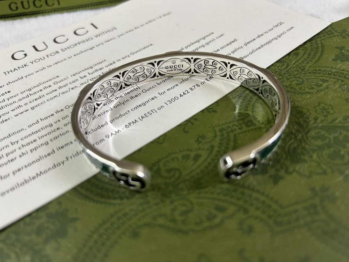 Double Gucci Interlocking Gucci Bangle Bracelet