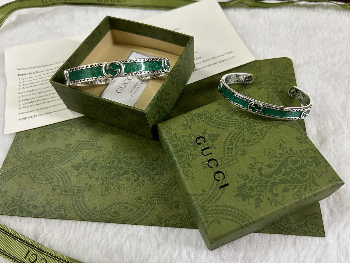 Double Gucci Interlocking Gucci Bangle Bracelet