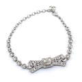 18K  Chanel Diamond Bow Tie Pendant Necklace