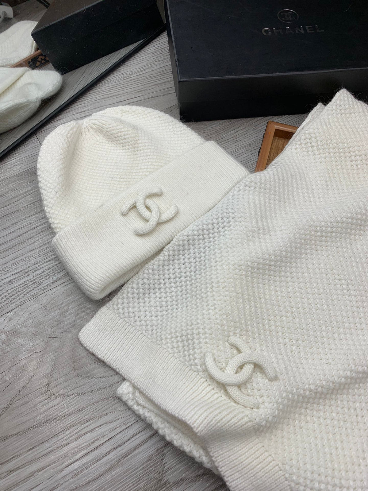 CC Cozy Knit Beanie & Scarf Set