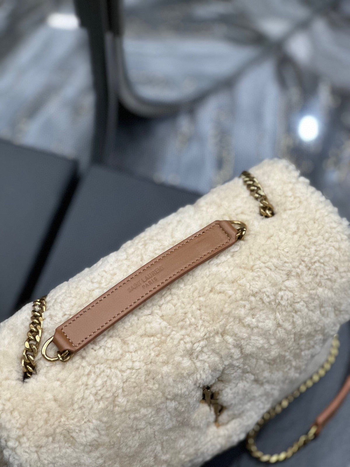 Soft Shearling Foldover Crossbody Bag 734535902