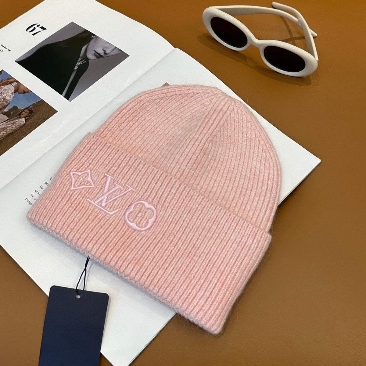Classic Knit Beanie in Pink