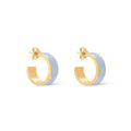 18K Louis Vuitton Nanogram Enamel Earrings