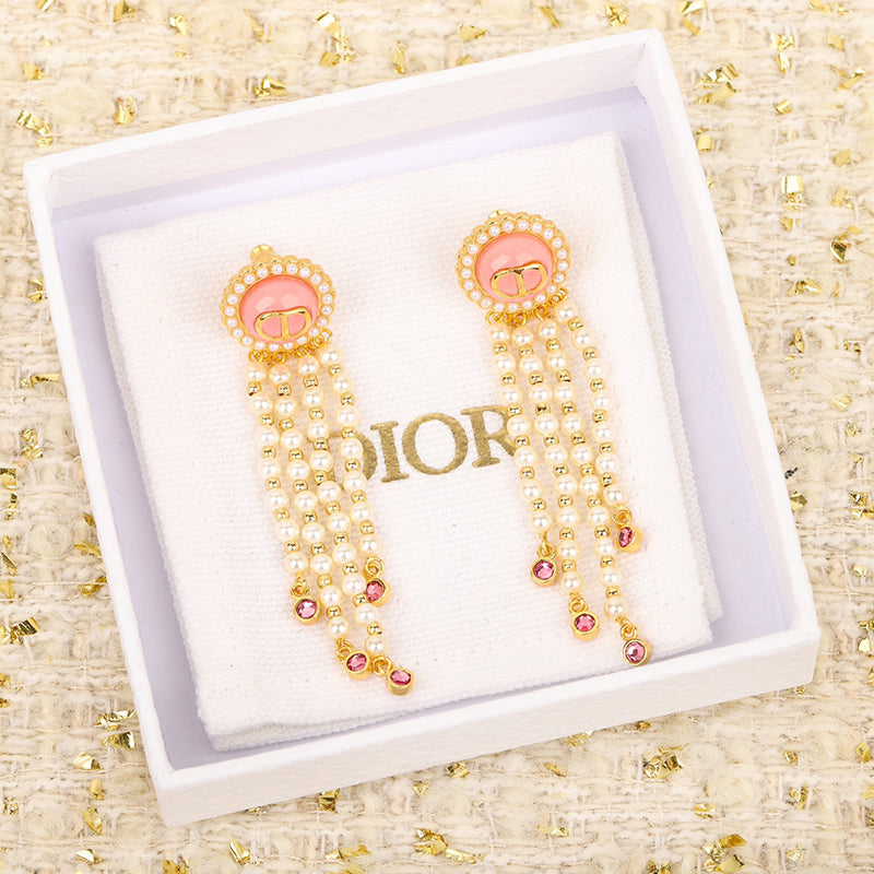 18K Petit Dior Tassel Earrings
