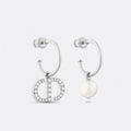 18K Petit Dior Pearl Earrings