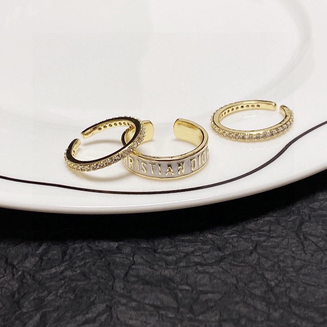 18K Dior Code Ring Set