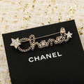 18K  Chanel Leather Gold Brooch