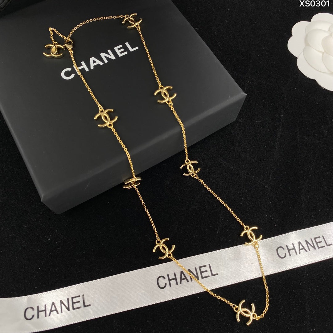 18K  Chanel Multi-Logo Necklace