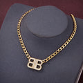 18K Balenciaga Icon Chain Diamonds Necklace
