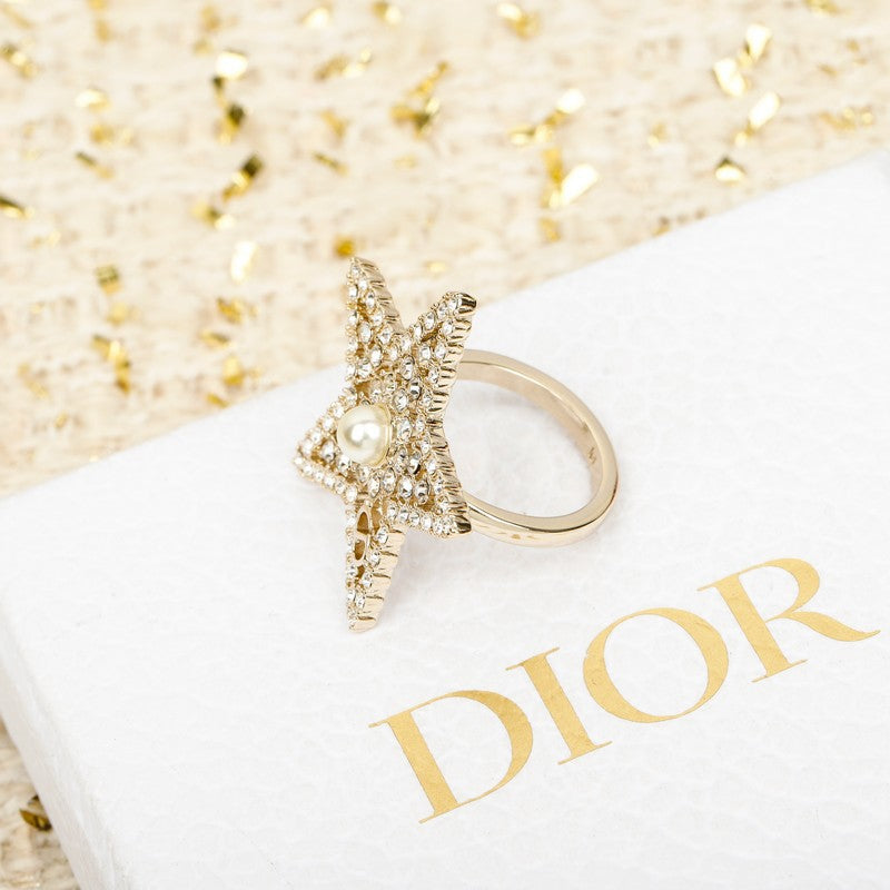 18K Dior Star Diamond Brooch