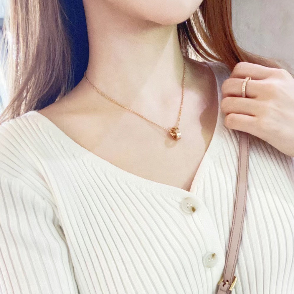18K BVLGARI Two Rings Necklace