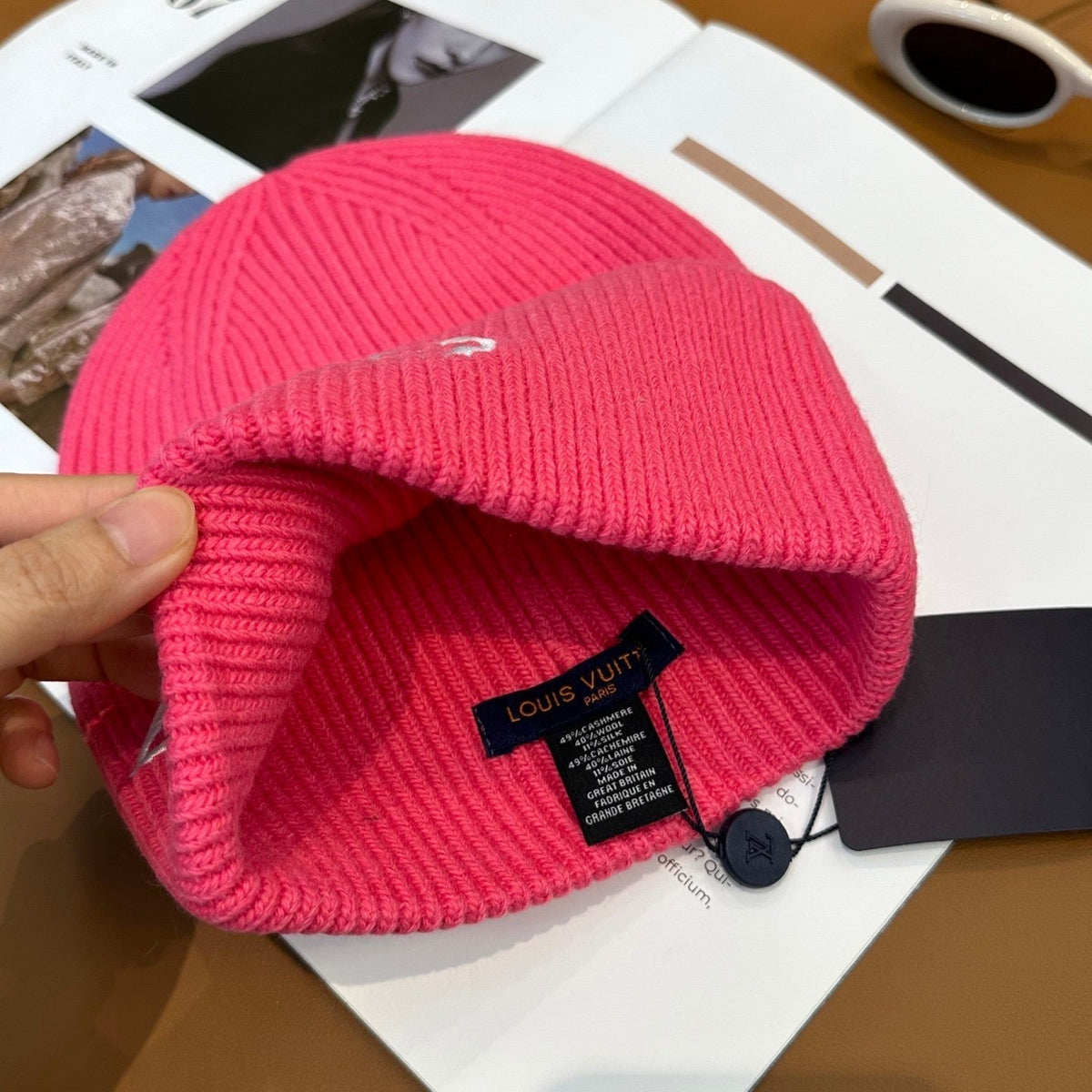 Headline Beanie in Rose
